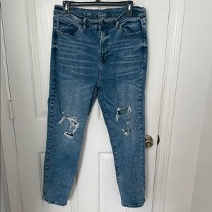 A.N.A Women’s Straight Leg Distressed Blue Jeans
High Rise Size 16